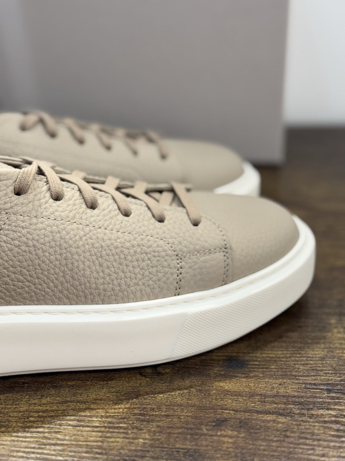 Henderson Baracco Sneaker Pelle Beige Casual Luxury Uomo 41