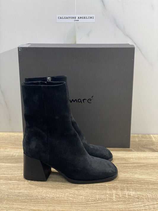 Lemare’ Stivaletto donna 3010 suede Nero con tacco casual boot 36