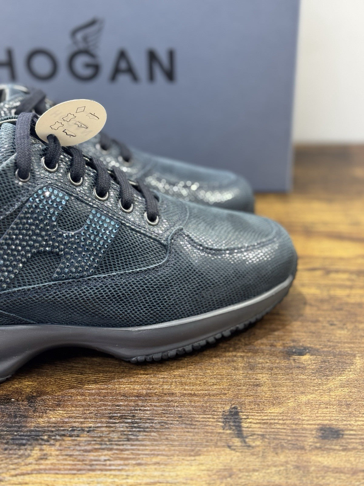 Hogan Interactive Pelle Blu Denim H Strass Casual Hogan Donna 36