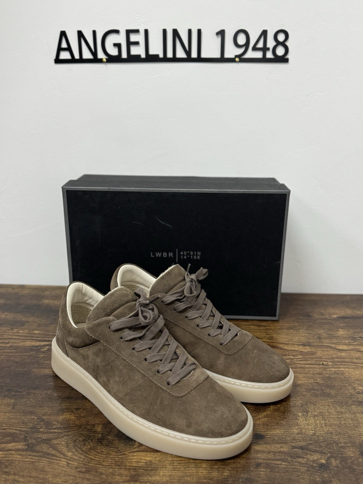 Low Brand Sneaker Pelle Suede Tortora  Casual Uomo 40