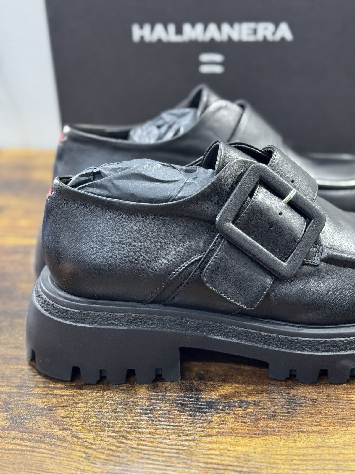 HALMANERA Mocassino  Donna Nero    Pelle    Con Tacco Casual Handmade 41