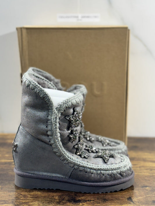 Mou Inner Wedge Short Crystal Laminato Casual Mou Woman Boot 36