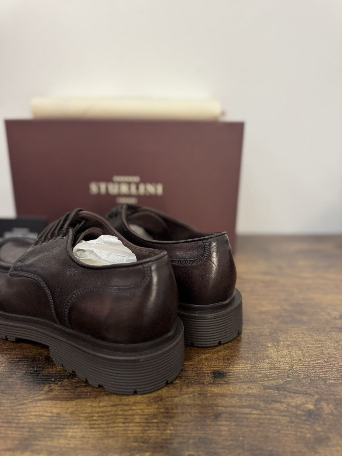 Sturlini Stringata Uomo Pelle Marrone       Luxury Scarpa Uomo 45