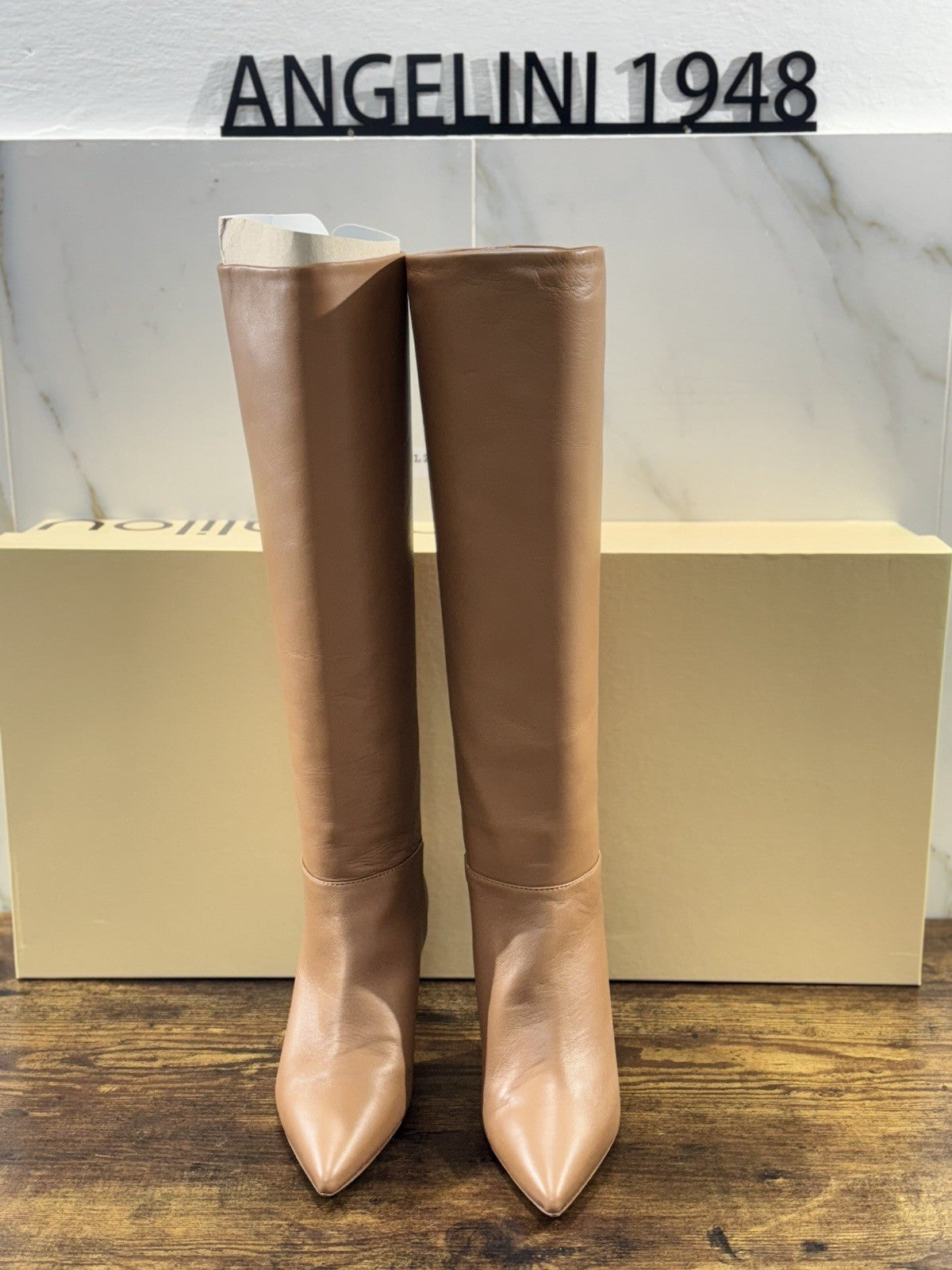 Ninalilou Stivale Donna Pelle Cuoio Con Tacco Luxury Woman Boot 36