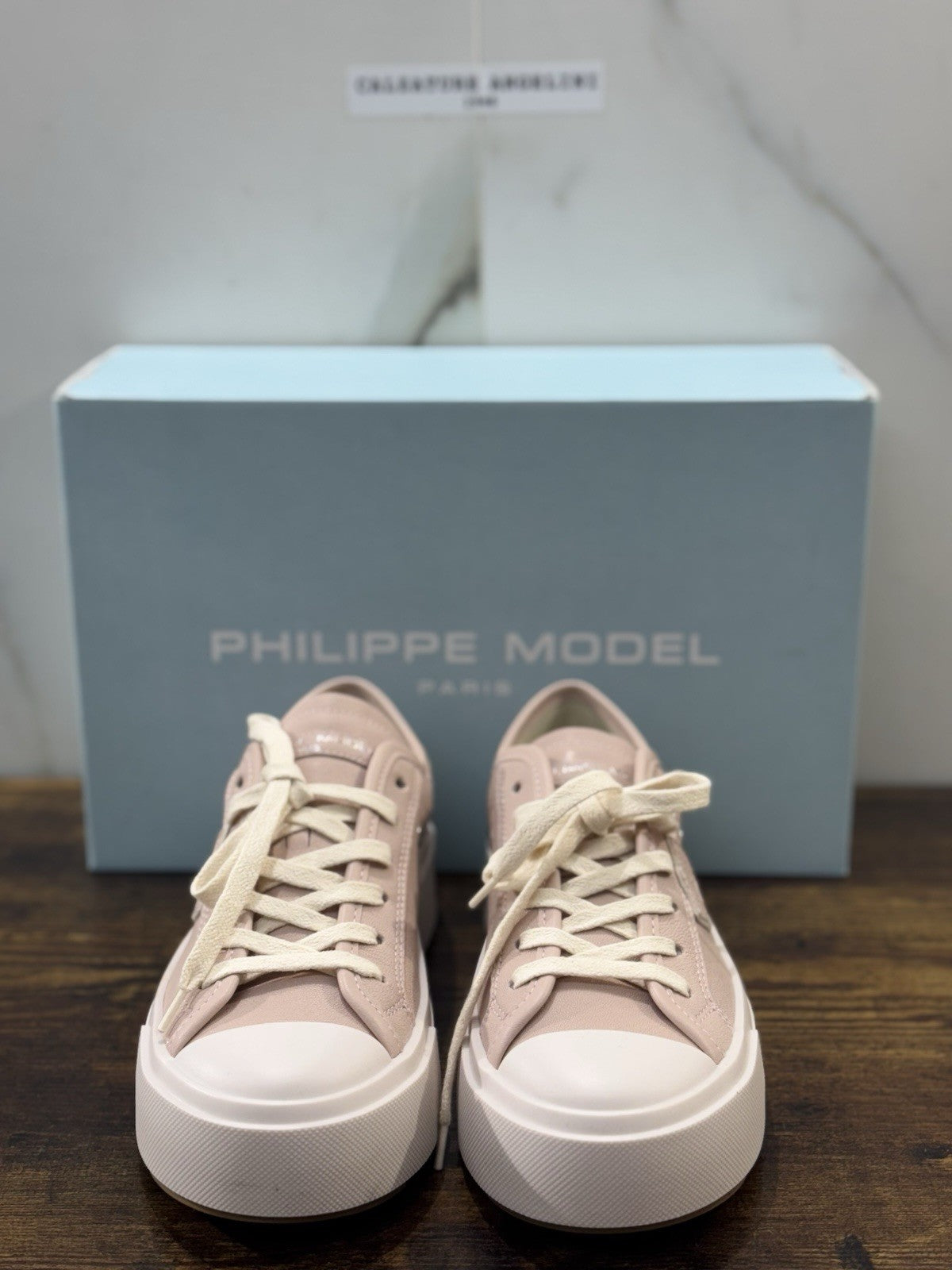 Philippe Model Paris Haute Low Sneaker Pelle Rosa Donna 38