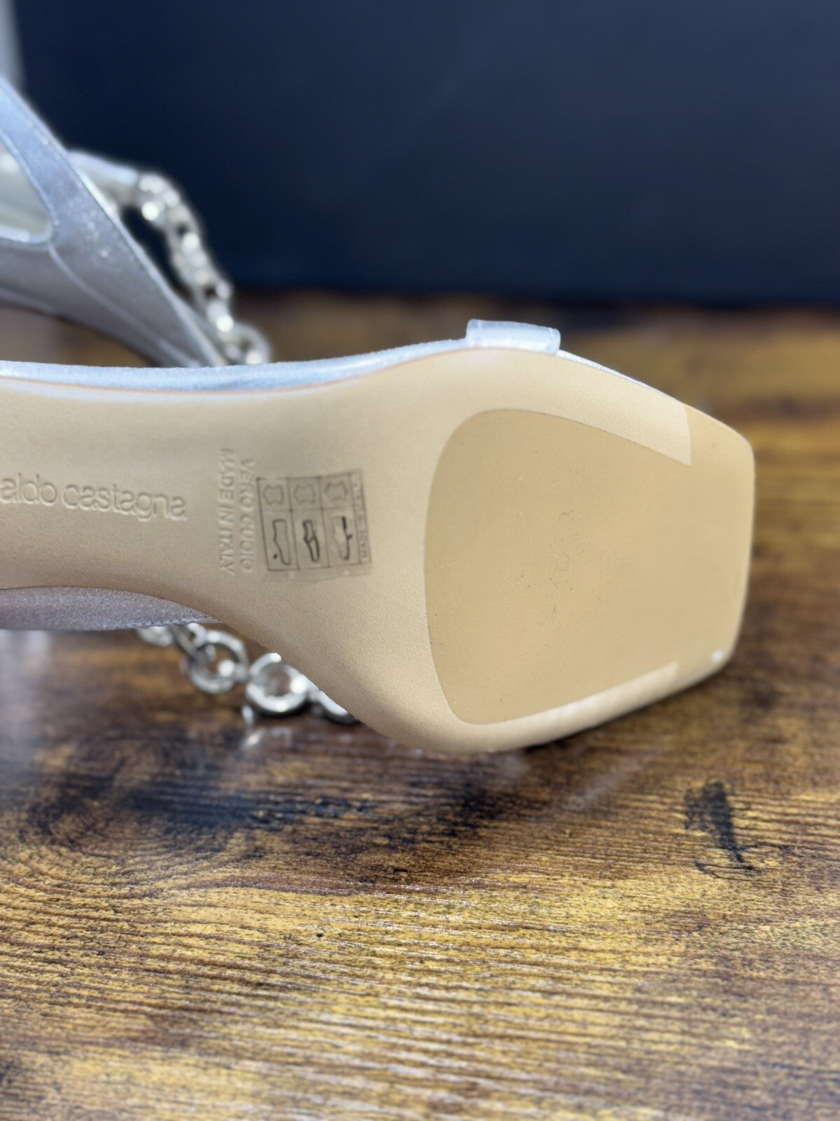 Aldo Castagna Sandalo Donna Rihanna   Pelle Argento    Luxury Woman Sandal 37.5