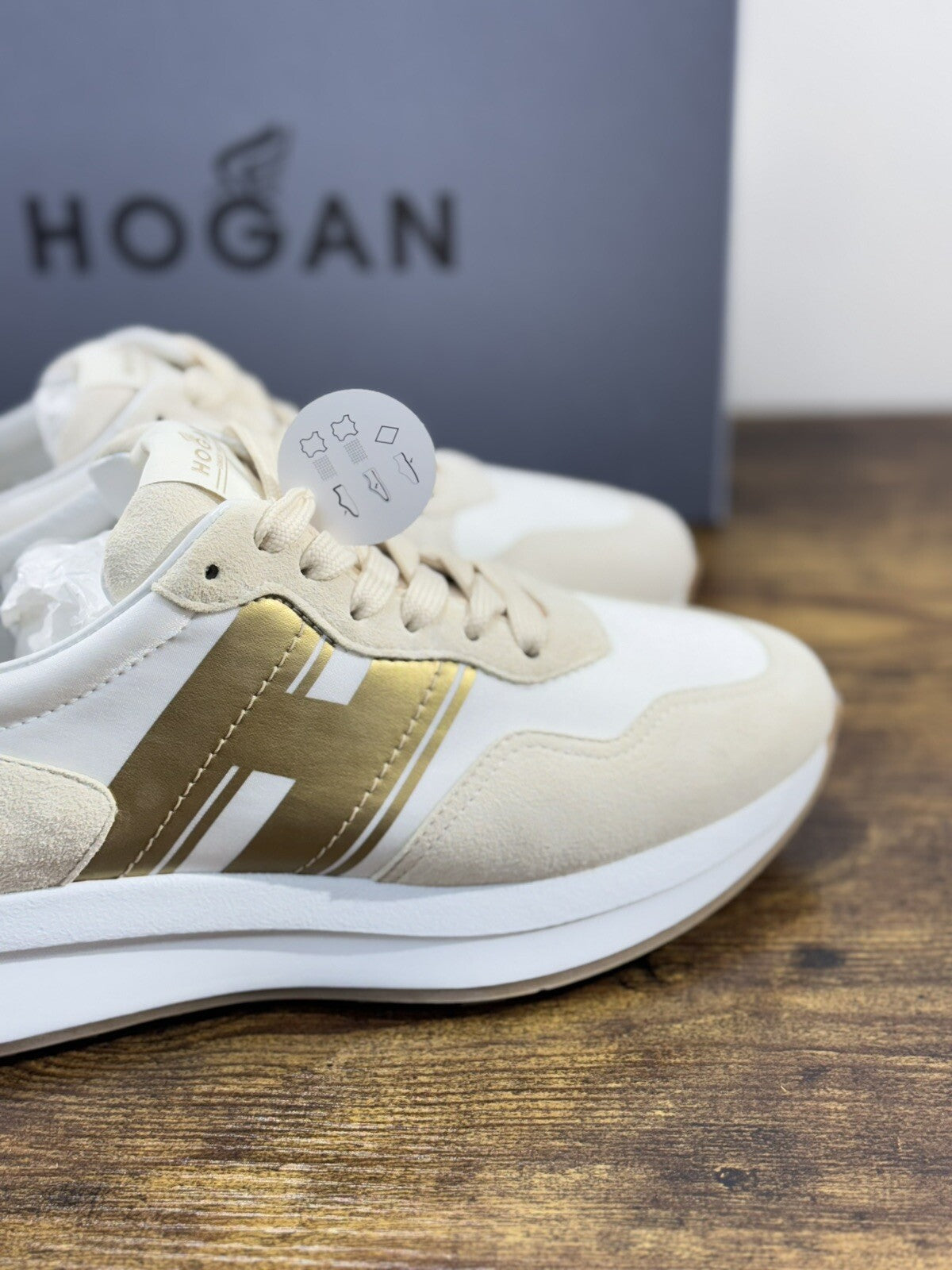 Hogan H641 Donna Sneaker  Suede Beige     Memory Foam Luxury Hogan Woman  39