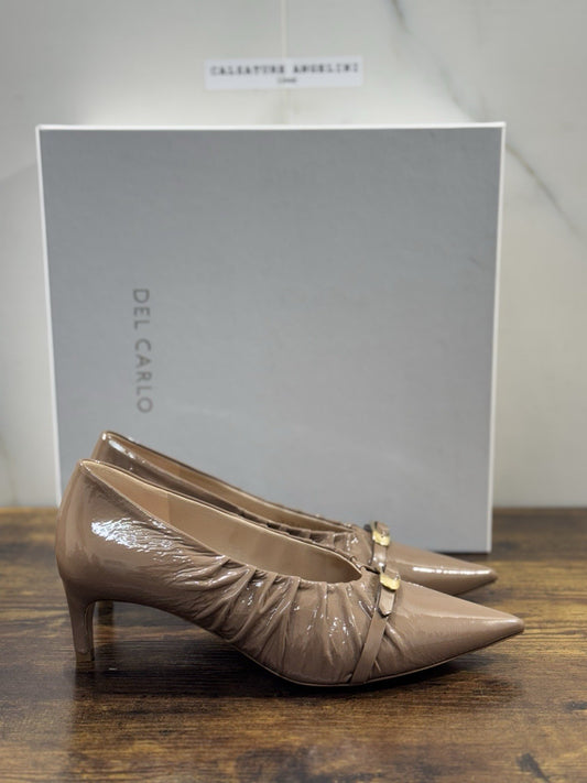 Del Carlo Décolleté   Pelle  Nocciola Luxury Made In Italy Boot Donna 41