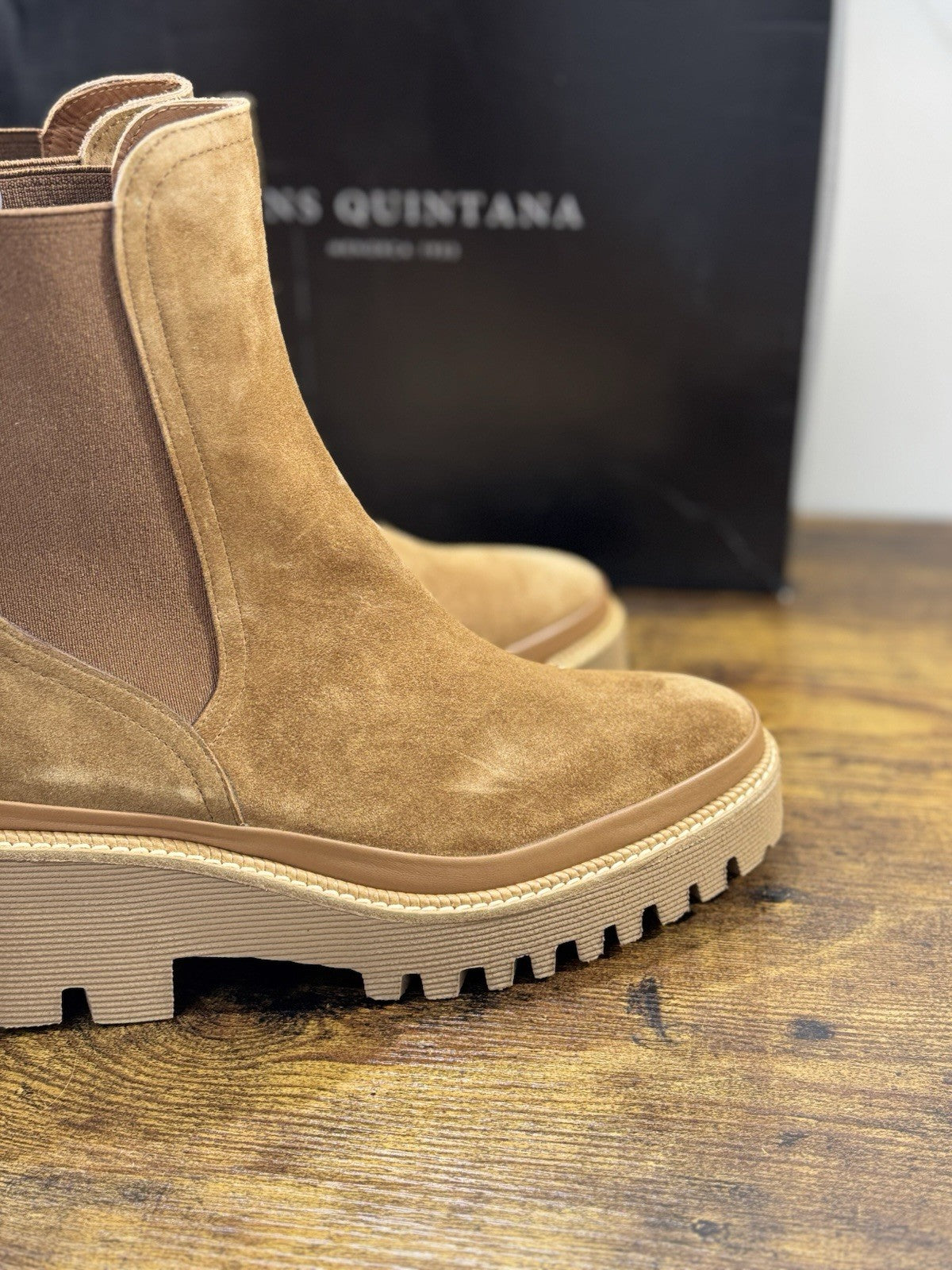 Pons Quintana Stivaletto Donna Carm B Suede Cuoio    Zeppa  Luxury Boot 40
