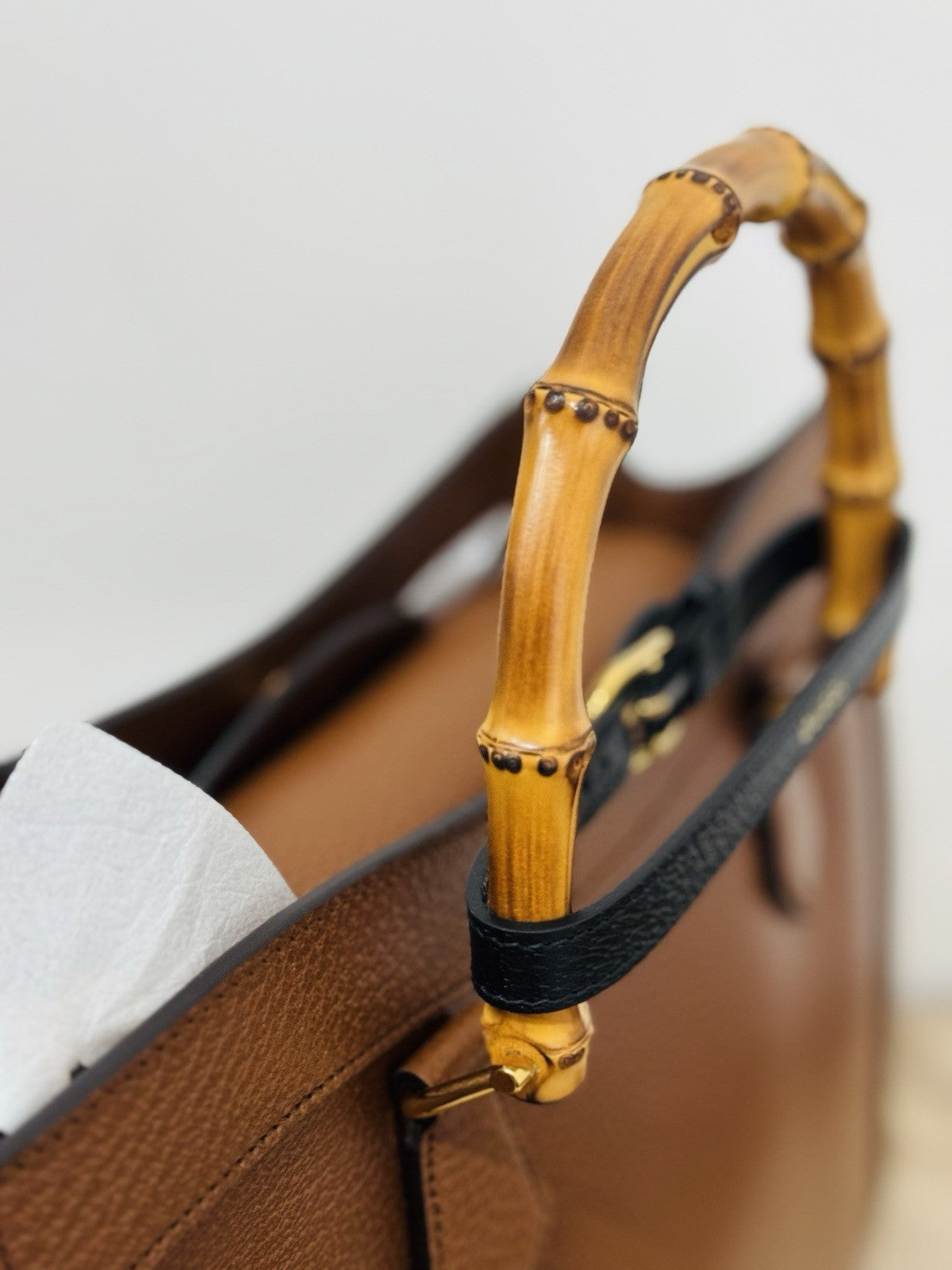 Gucci Diana Media  Tote Bag Bamboo Luxury Borsa Pelle Cuoio Gucci Icon Donna