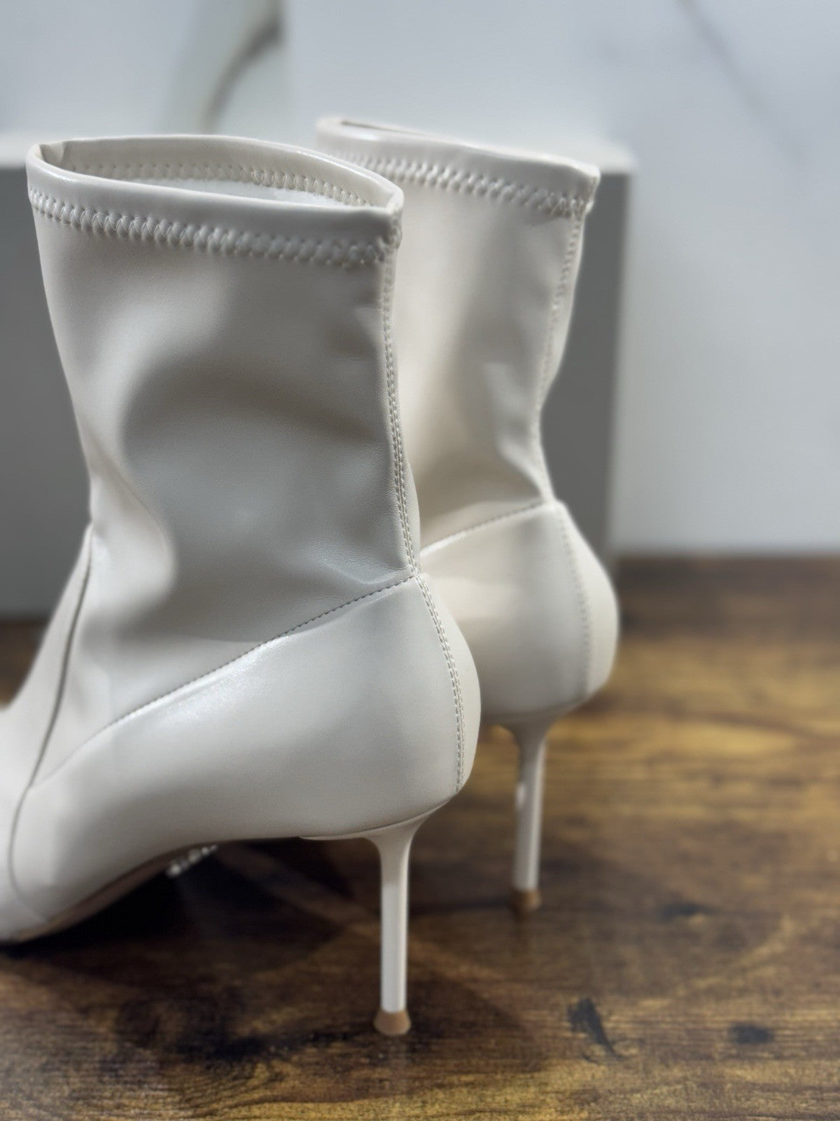 Sergio Levantesi Stivaletto  Pelle. Gesso  Tacco   Luxury Made In Italy Donna 41