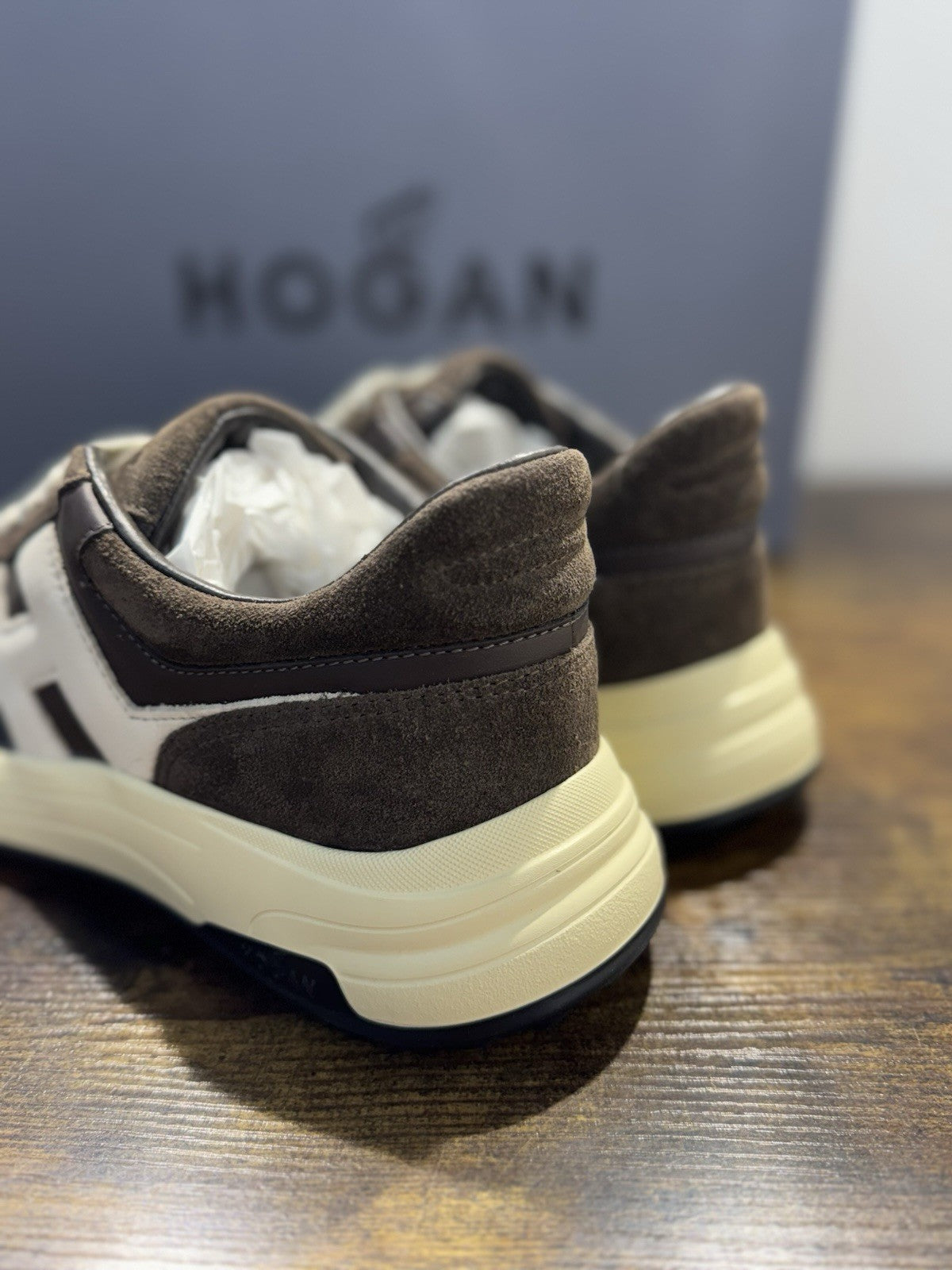 Hogan Hyperlight Sneaker Suede Brown    Memory Foam Causal Hogan Uomo 43