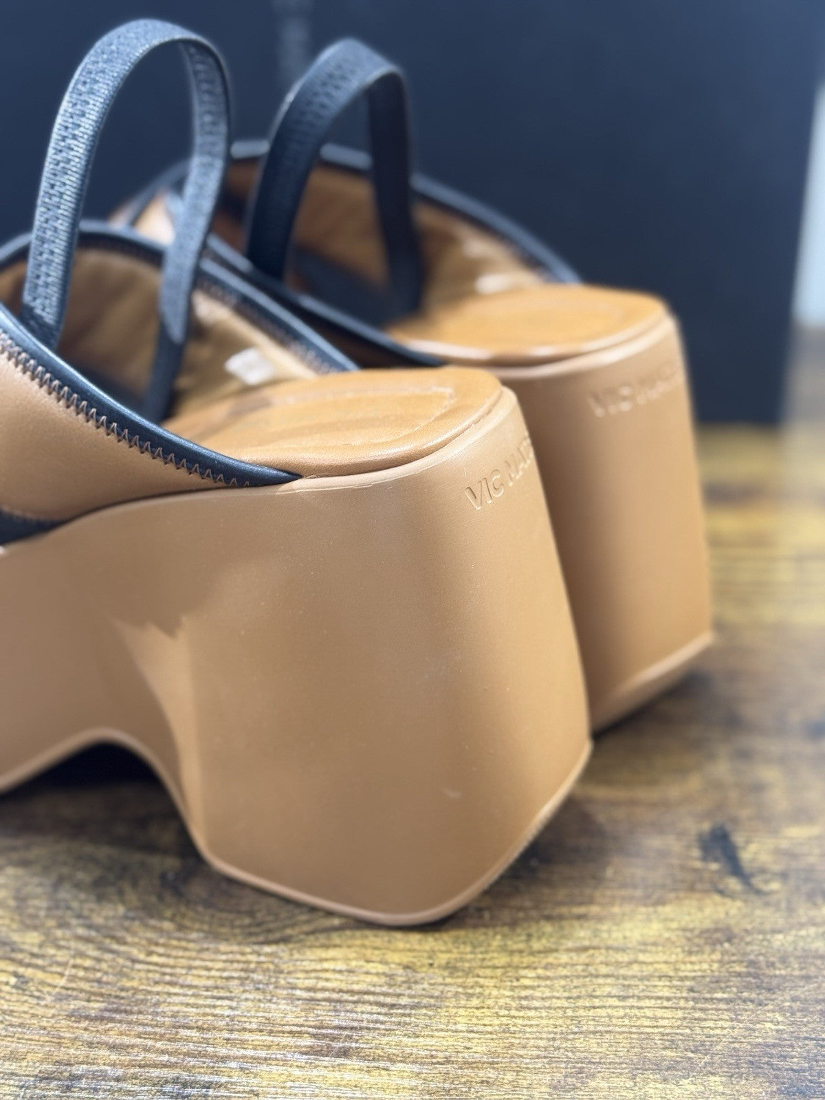 Vic Matie’ Sandalo Donna Travel Zeppa Pelle Cuoio Extra Light 38