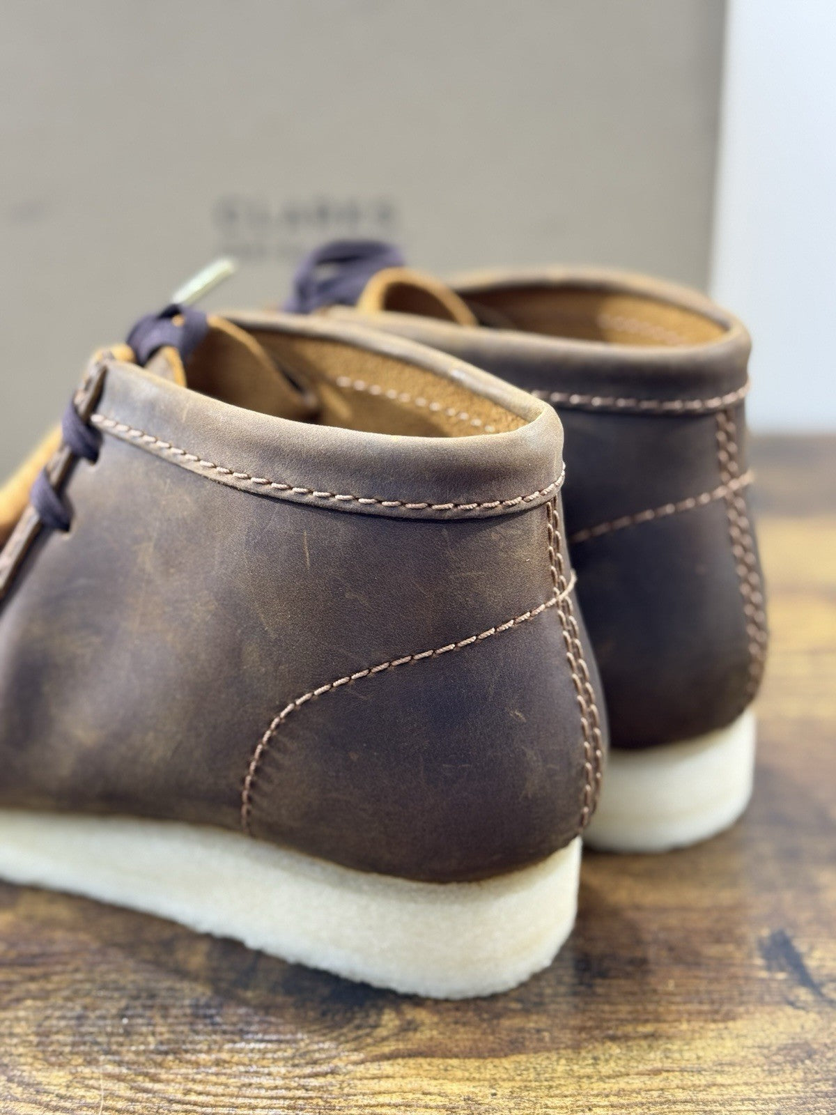 Clarks Wallabee Boot   Scarpa Uomo Pelle  Brown  Icon Clarks Men Shoes 41.5