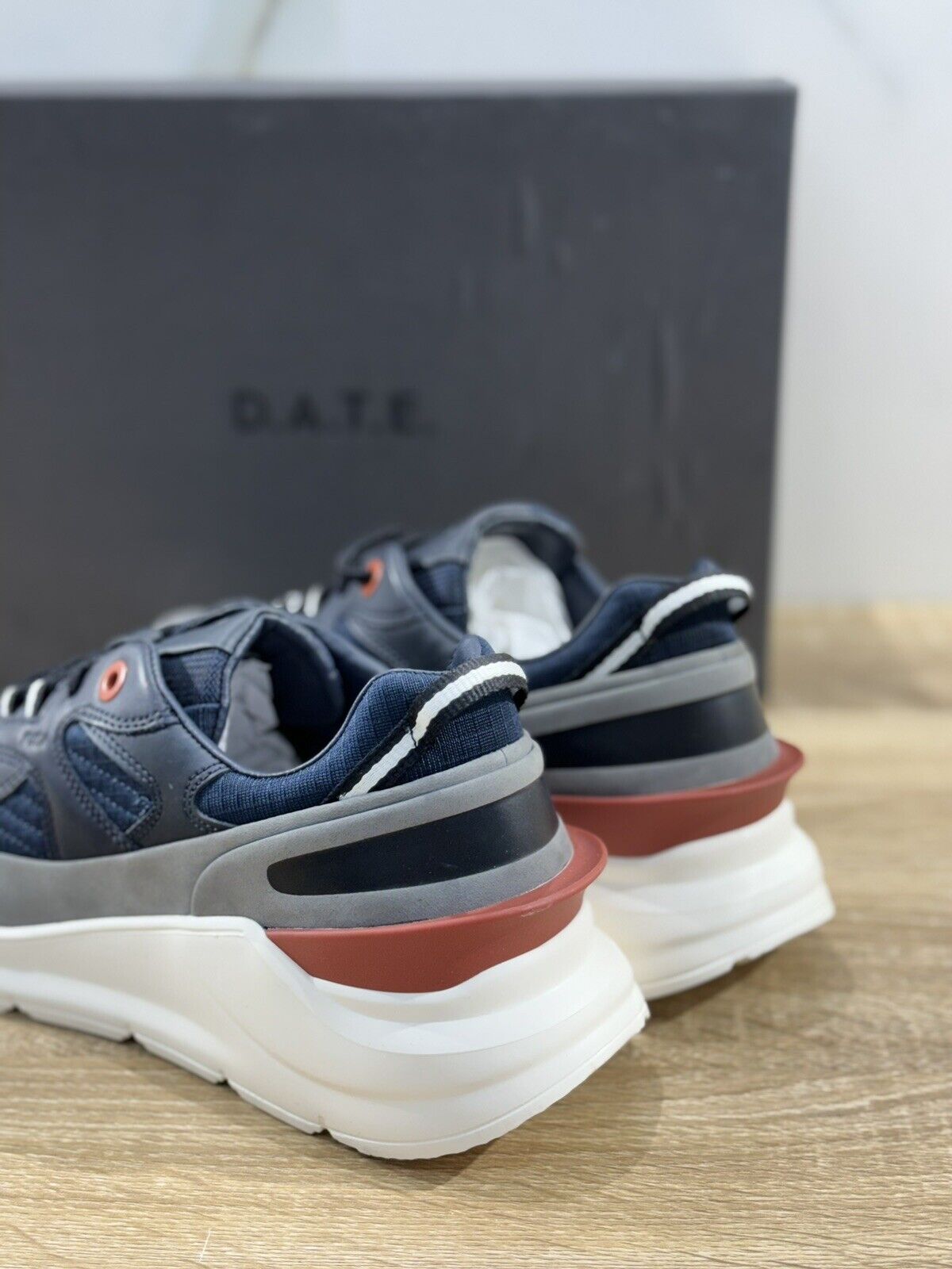 D.A.T.E Fuga Method  Gray Blu   Uomo  sneaker Pelle    Casual Shoes 42