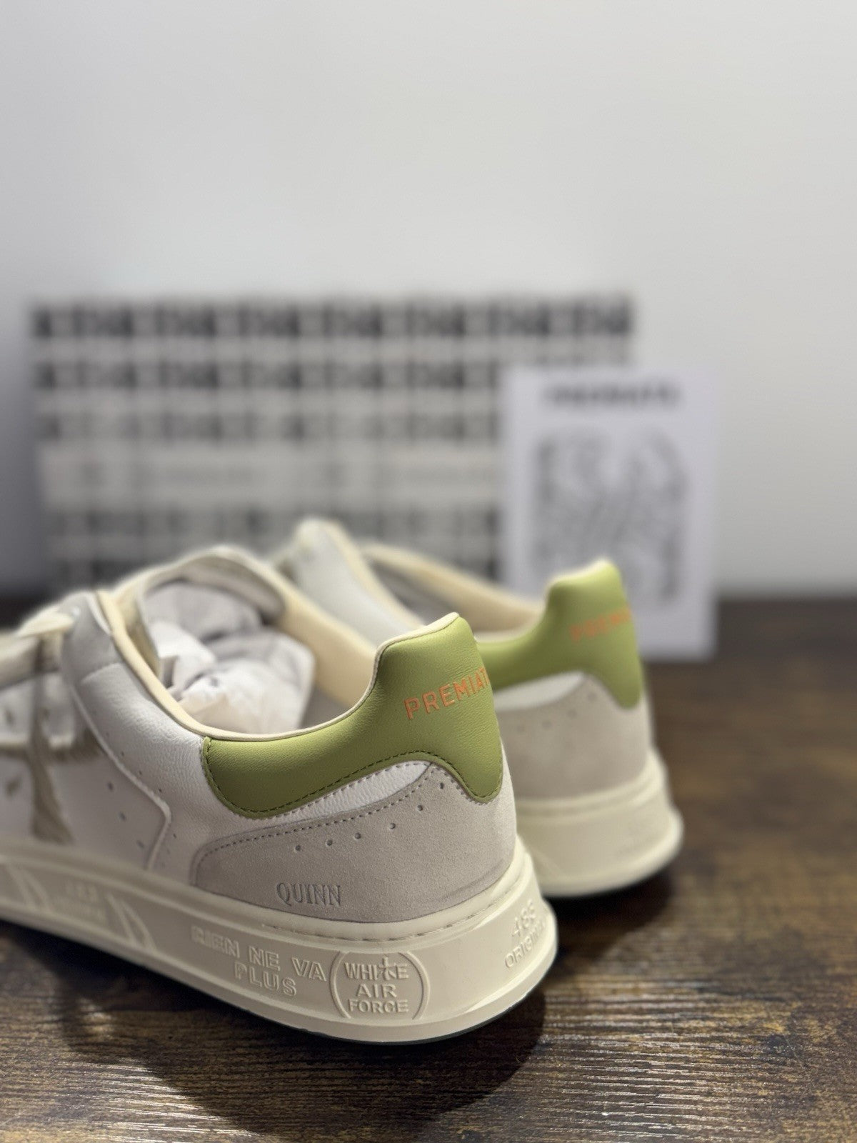 Premiata Quinn     Sneaker Pelle Bianca    Casual Premiata Uomo 40