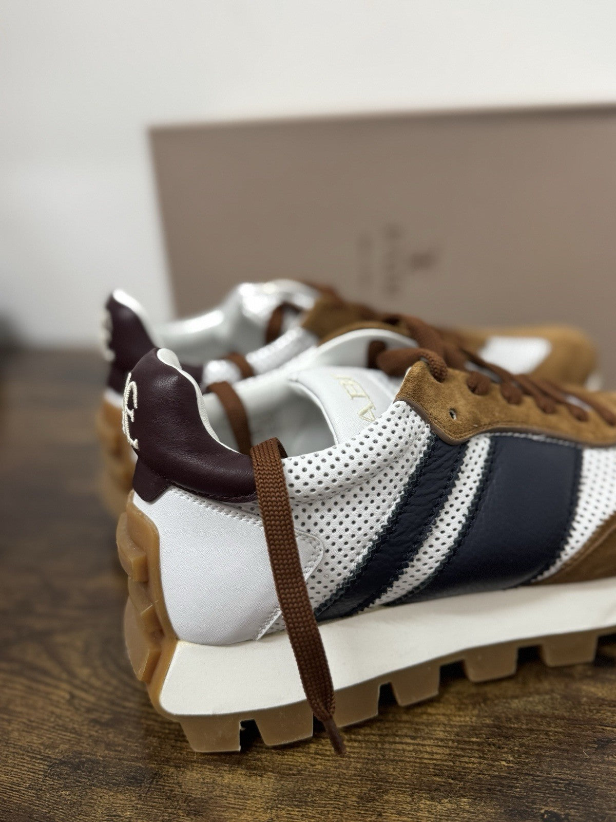 Fabi Sneaker Suede Cuoio  Blu Casual Uomo 43