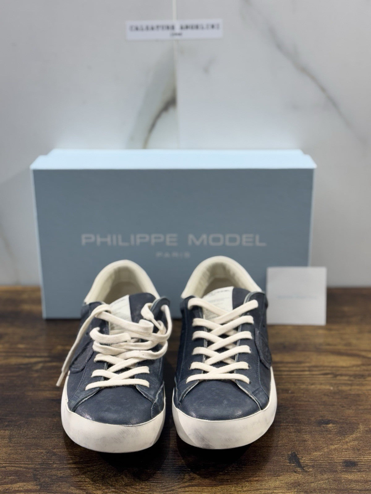 Philippe Model  Paris L u Pelle Blu  Bianca Casual Uomo 40