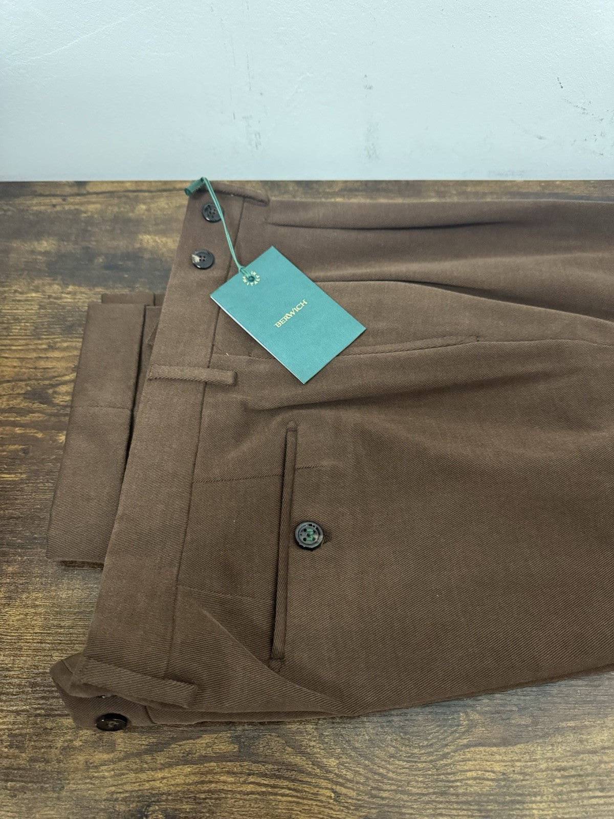 Berwich Pantalone Barber Marrone  Soft Cotton  Uomo 54