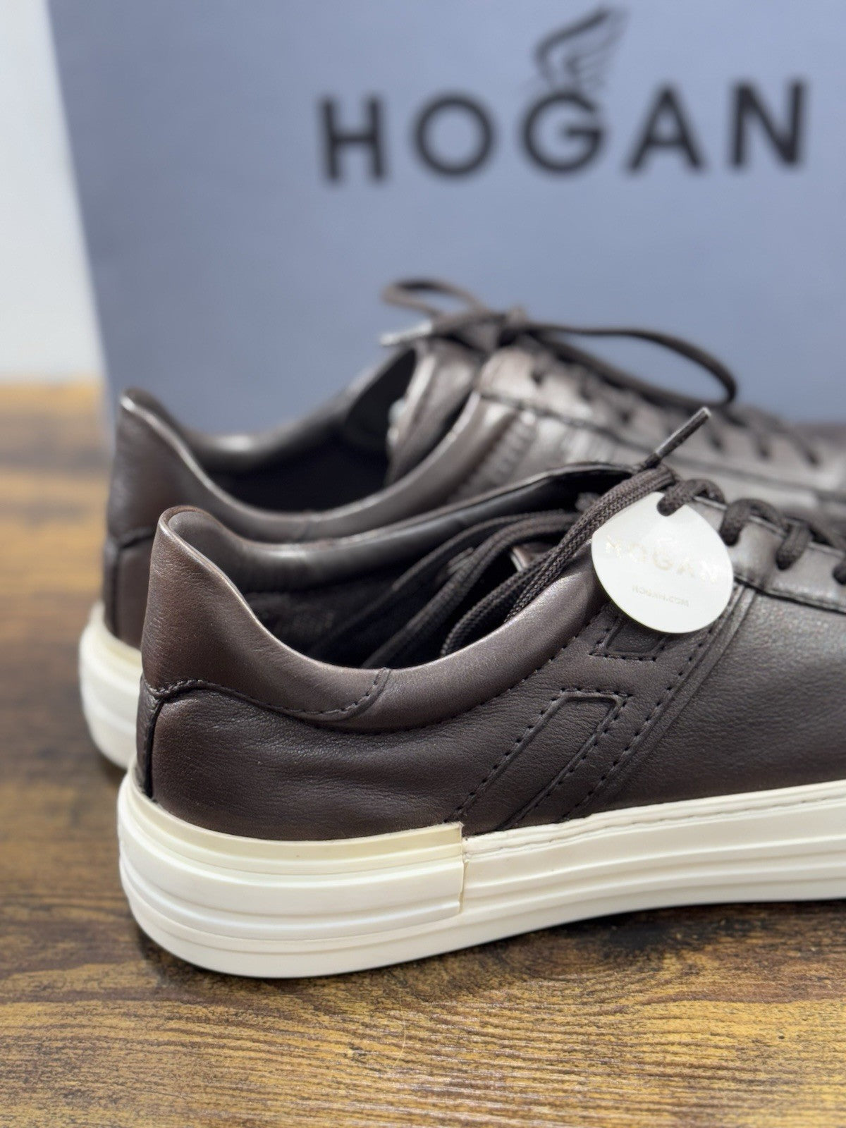 Hogan Rebel  Sneaker  Pelle Marrone  Memory Foam   Casual Hogan   Uomo 40.5