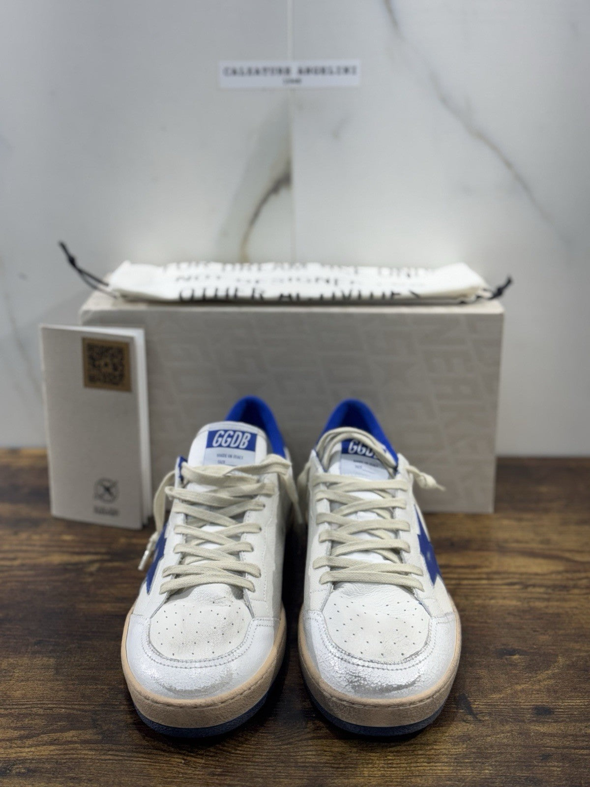Golden Goose Ball Star Sneaker Uomo White Bluette Luxury Casual Golden Goose 43