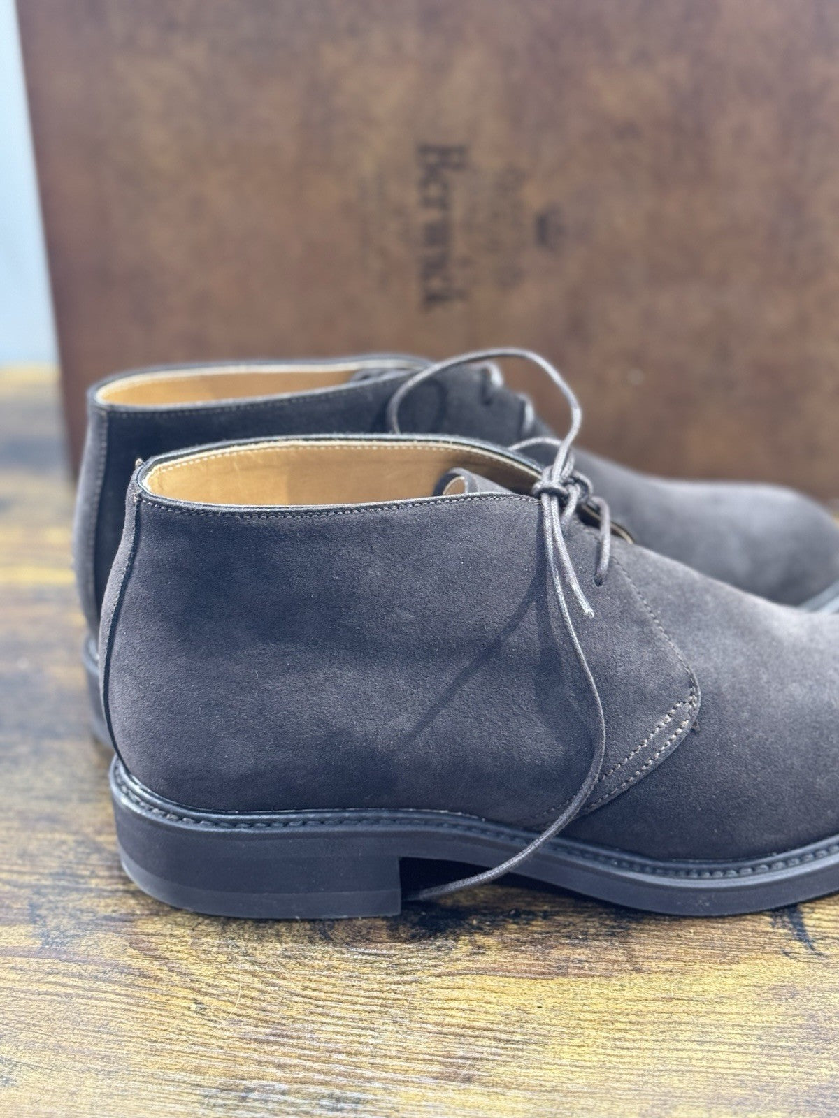 Berwick 1707 Polacchino Testa Moro Suede Fondo Vibram Uomo 43.5