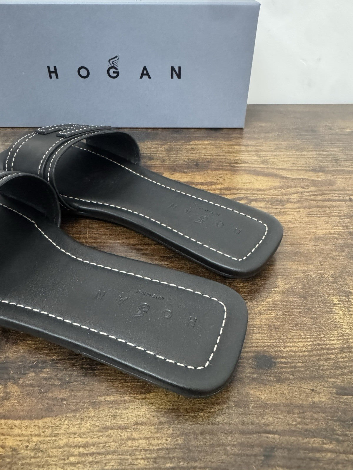 Hogan H685 Ciabatta H Pelle Nera Casual Hogan Donna 40