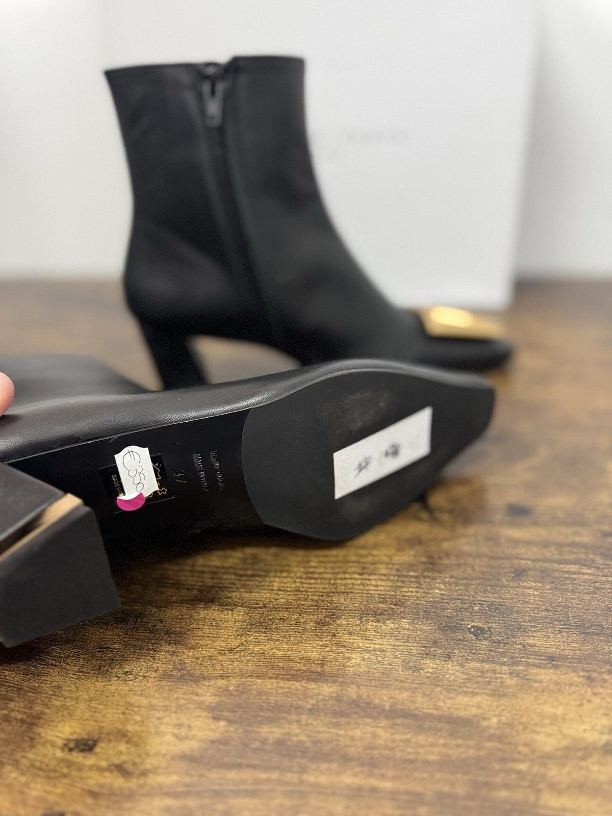 Roberto Festa Milano Stivaletto Pelle Nappa Nera  Causal Boot Donna 37