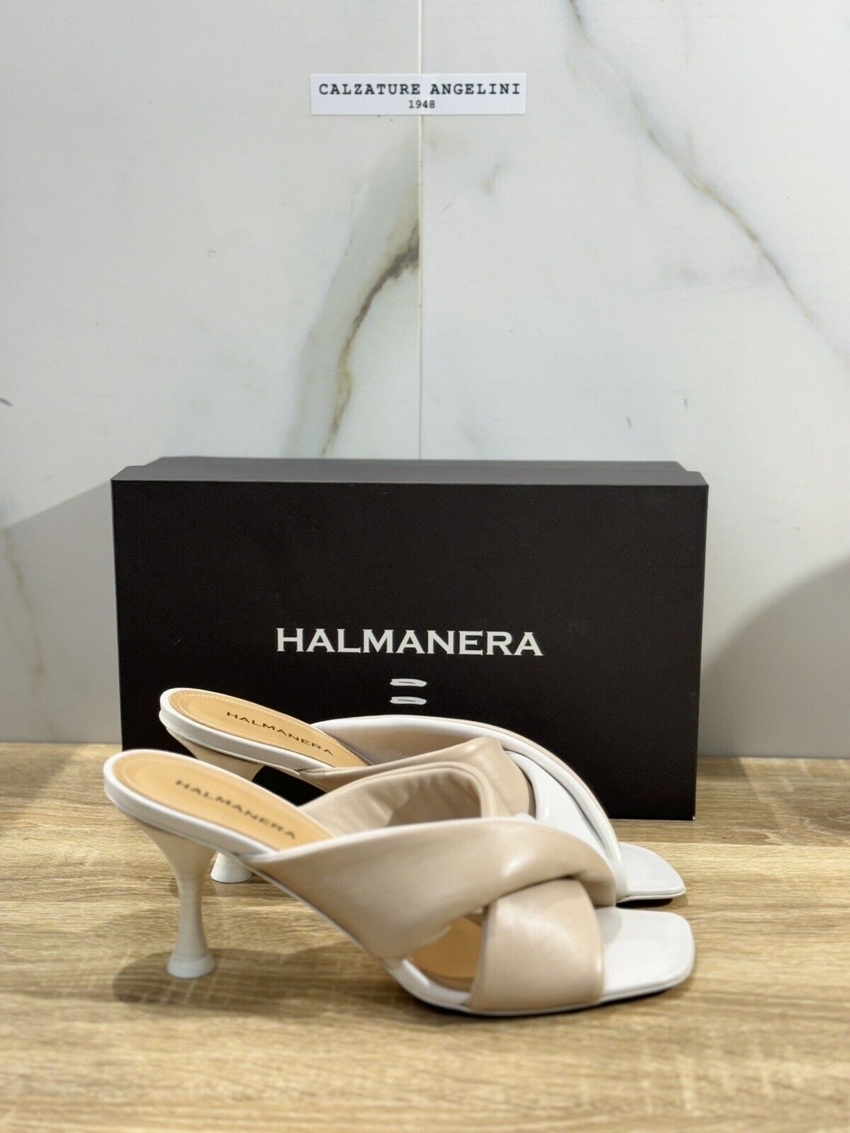 Halmanera Sandalo Donna Zena  In Pelle Lino  Luxury Shoes 41