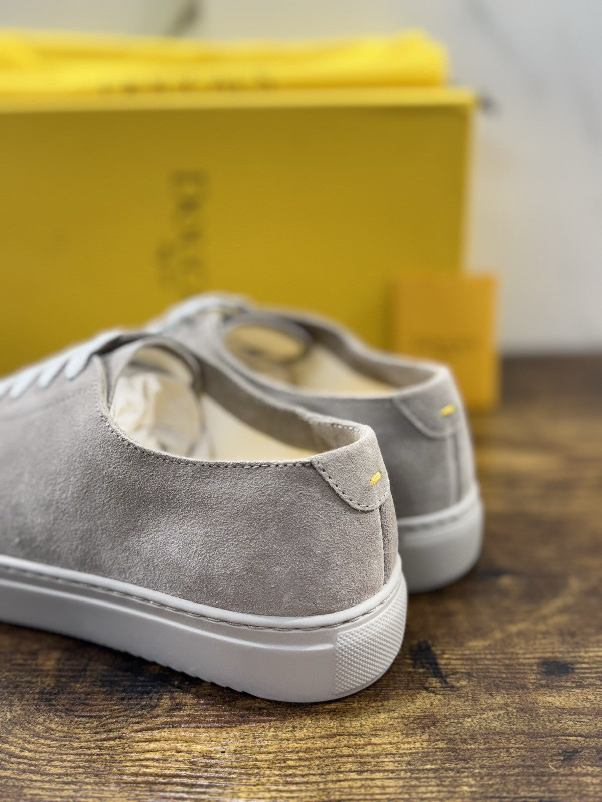 Doucal’s Sneaker Uomo Memory Foam Suede Grey  Men Doucal’s Extra Light 42.5