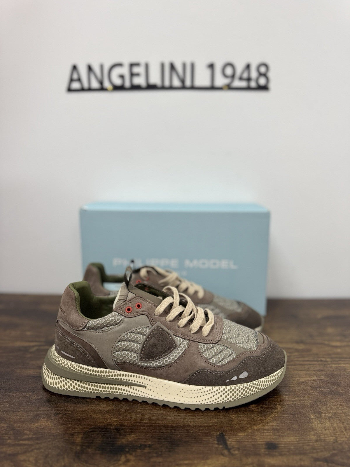 Philippe Model Olympique Low  Sneaker Pelle Militare       Casual Uomo 42