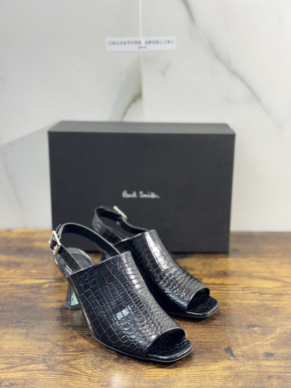 Paul Smith Sandalo Donna Esther Pelle Nero    Casual Luxury Woman Shoes 36
