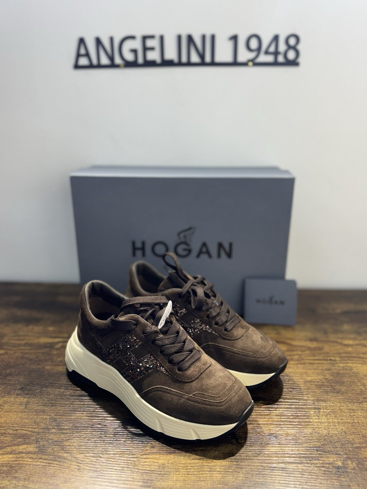 Hogan H669 Suede Marrone Memory Foam Casual Hogan Donna 35
