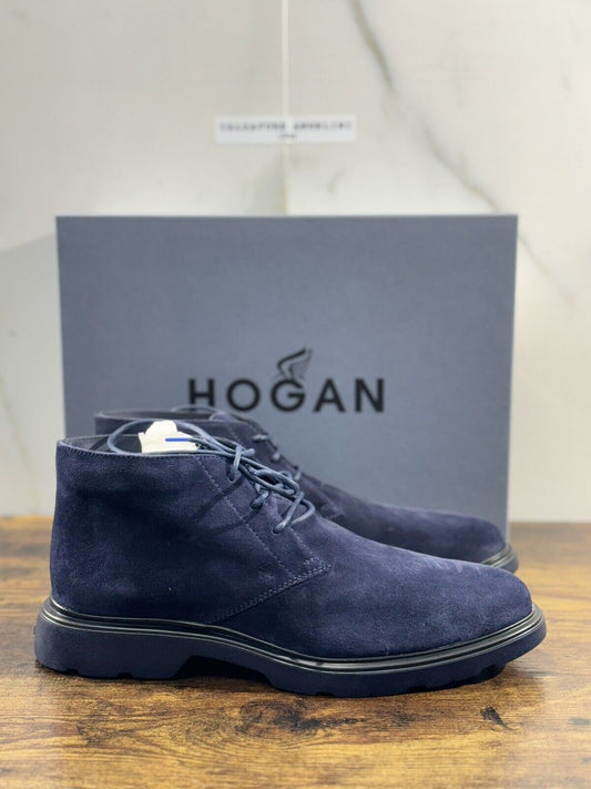 Hogan Polacchino uomo business casual suede Blu hogan men shoe 41.5