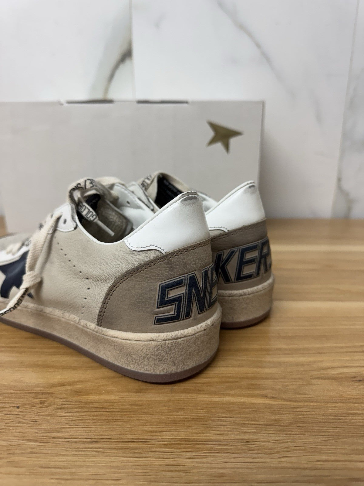 Golden Goose Ball Star Crema Light Green Blu   Luxury Golden Goose Uomo 44