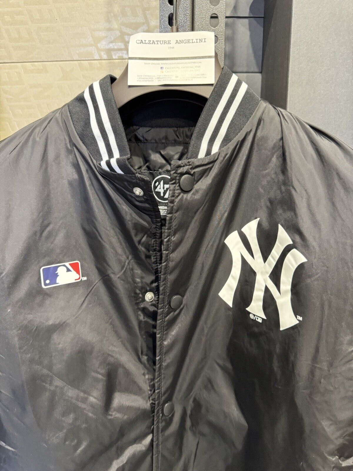 47 Let Your You Out Giacca New York Yankees Jet Black Bomber Taglia XL