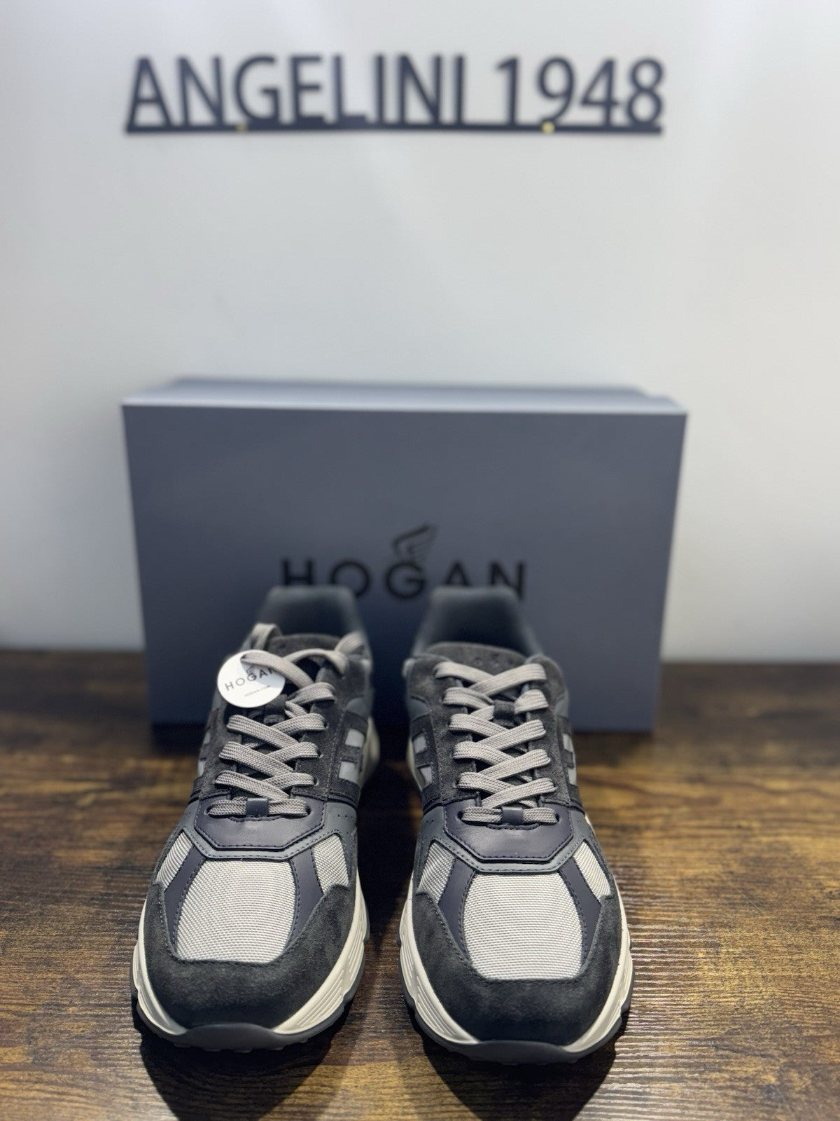 Hogan Hyperlight Sneaker Suede Navy Grey  Memory Foam Causal Hogan Uomo 40.5