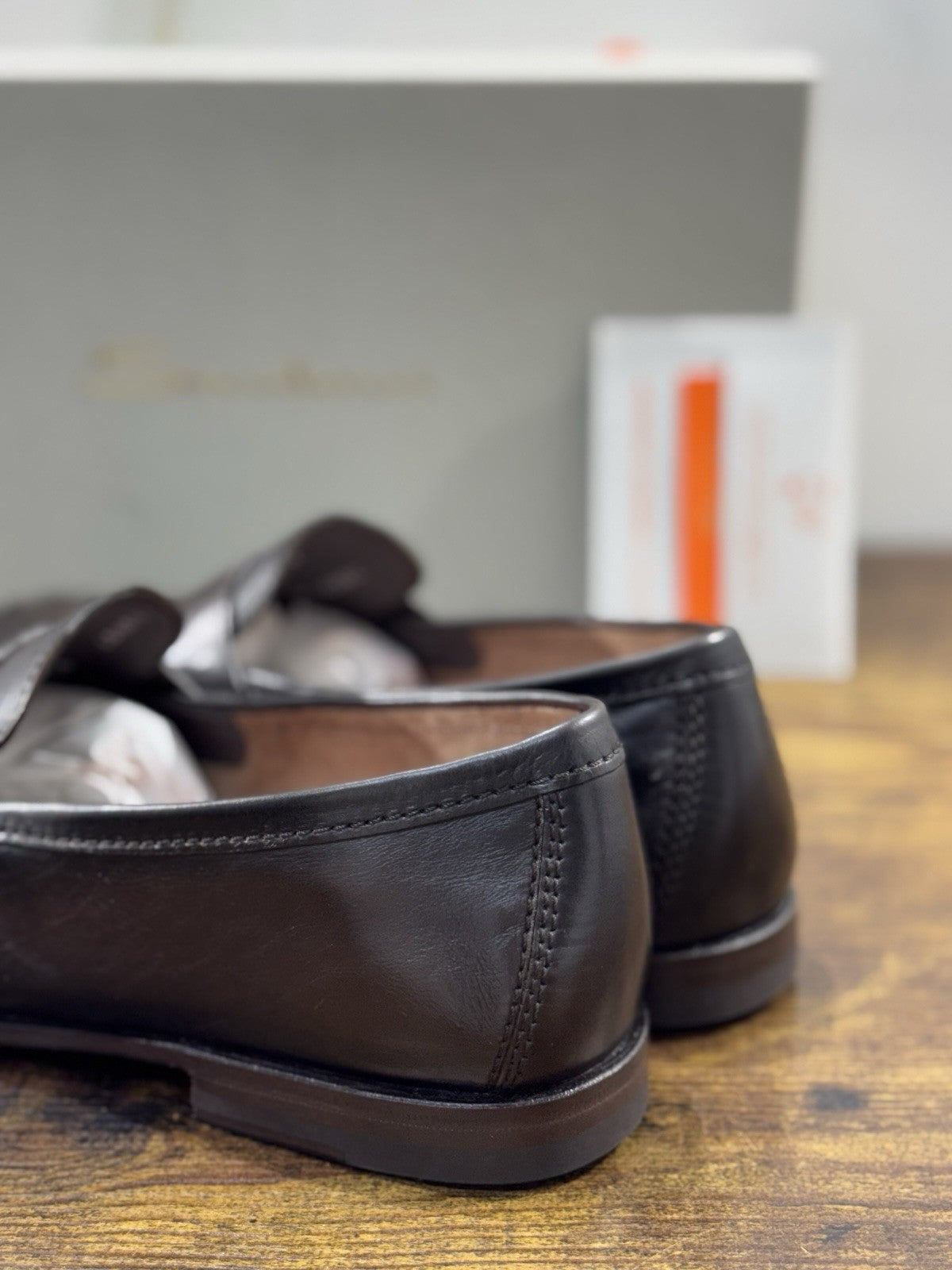 Santoni Mocassino Goodyear Flex Pelle Marrone Luxury Santoni Scarpa Uomo 41