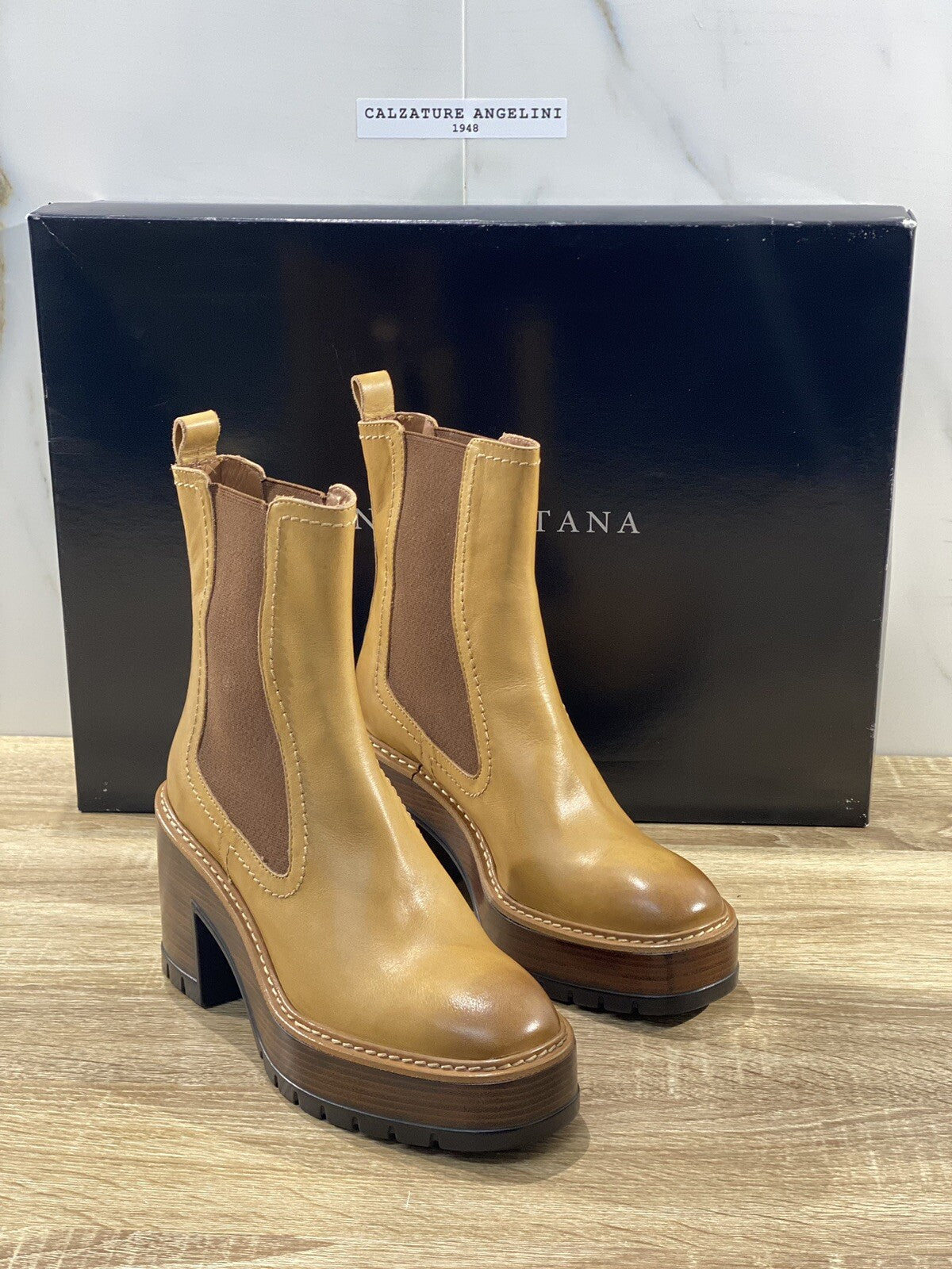 Pons Quintana Chelsea Boot Donna pelle Cuoio zeppa luxury boot pons quintana 37