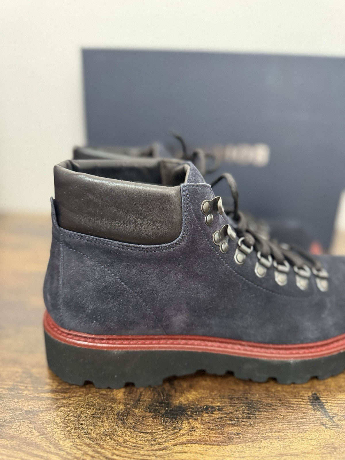 Boemos Pesula Suede Blu  100% Made In Italy Casual Boot Uomo 41