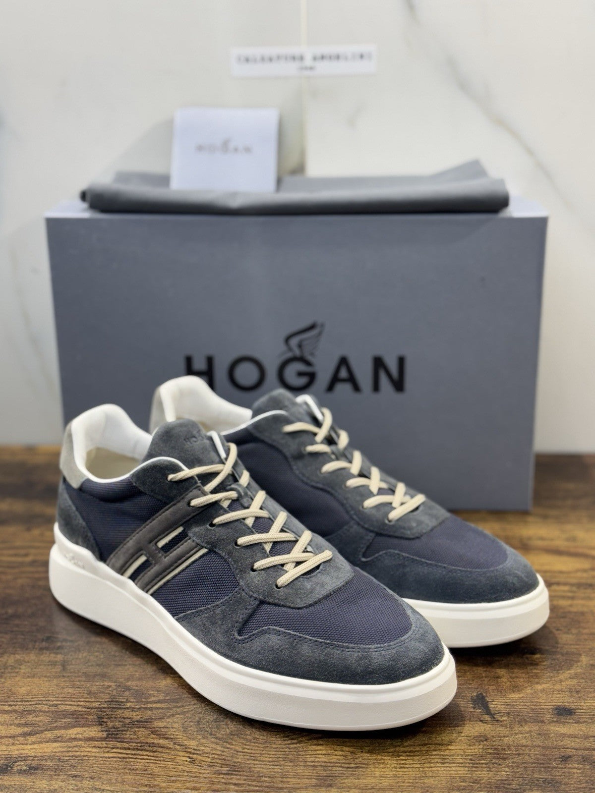 Hogan H 580 Sneaker Suede Blu Casual Hogan Uomo 43