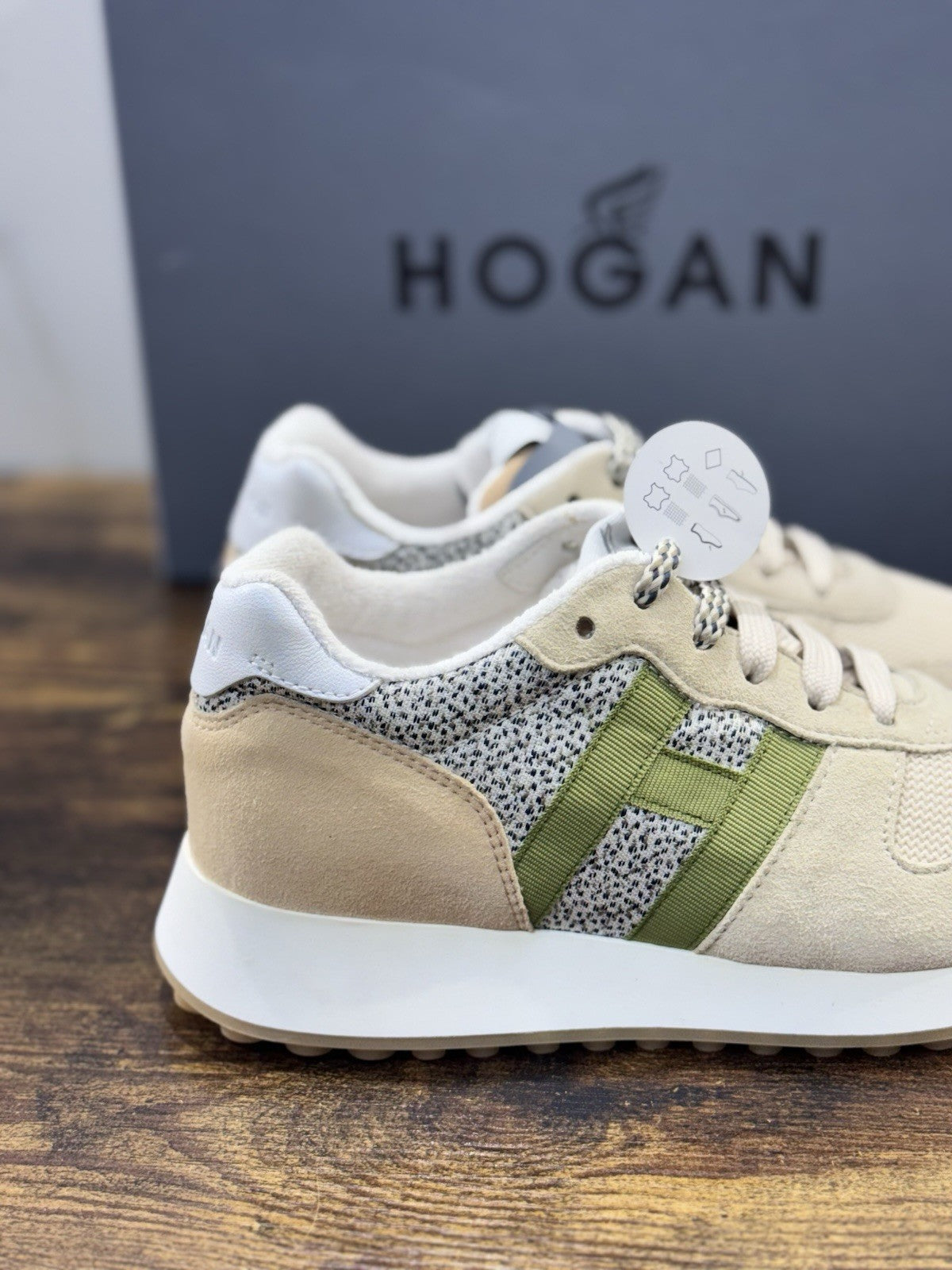 Hogan H429 H Nastro Suede Beige  Luxury Hogan Woman  37.5