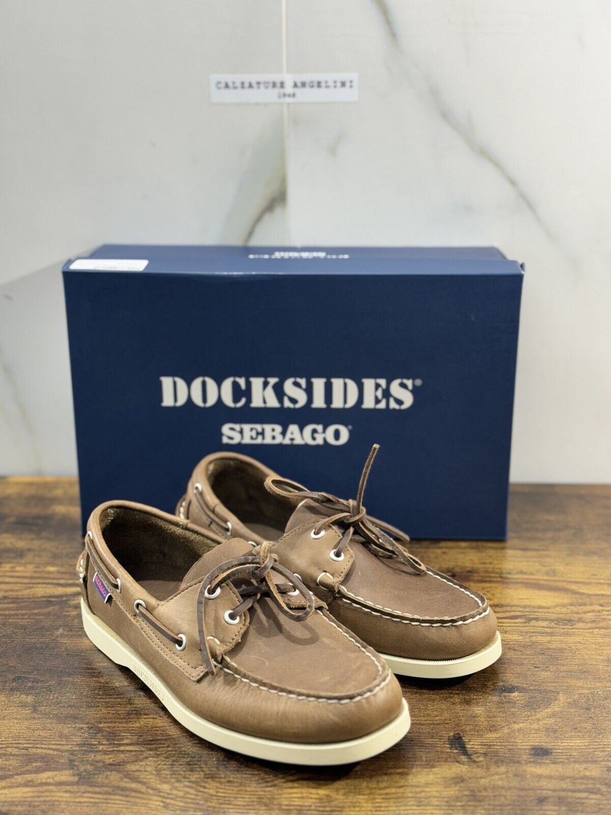 Sebago Docksides Portland Brown Scarpa Da Barca Uomo Sebago 40