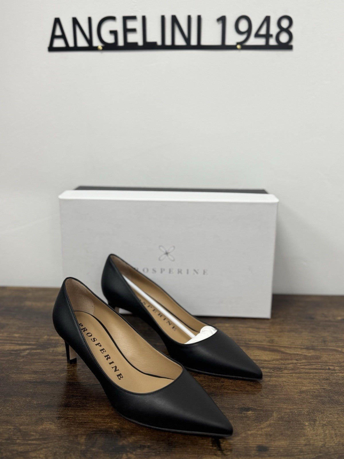 Prosperine Décolleté Pelle  Nero Con Tacco  Scarpa Donna 38.5