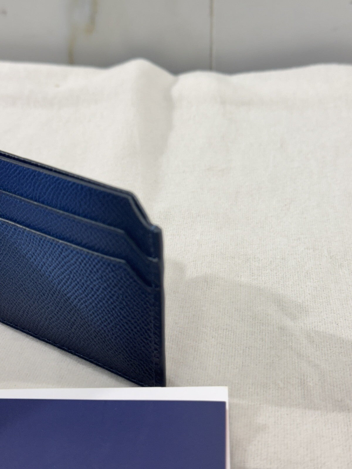 Porta Carte Di Credito In Pelle Blu Santoni Luxury Wallet Santoni