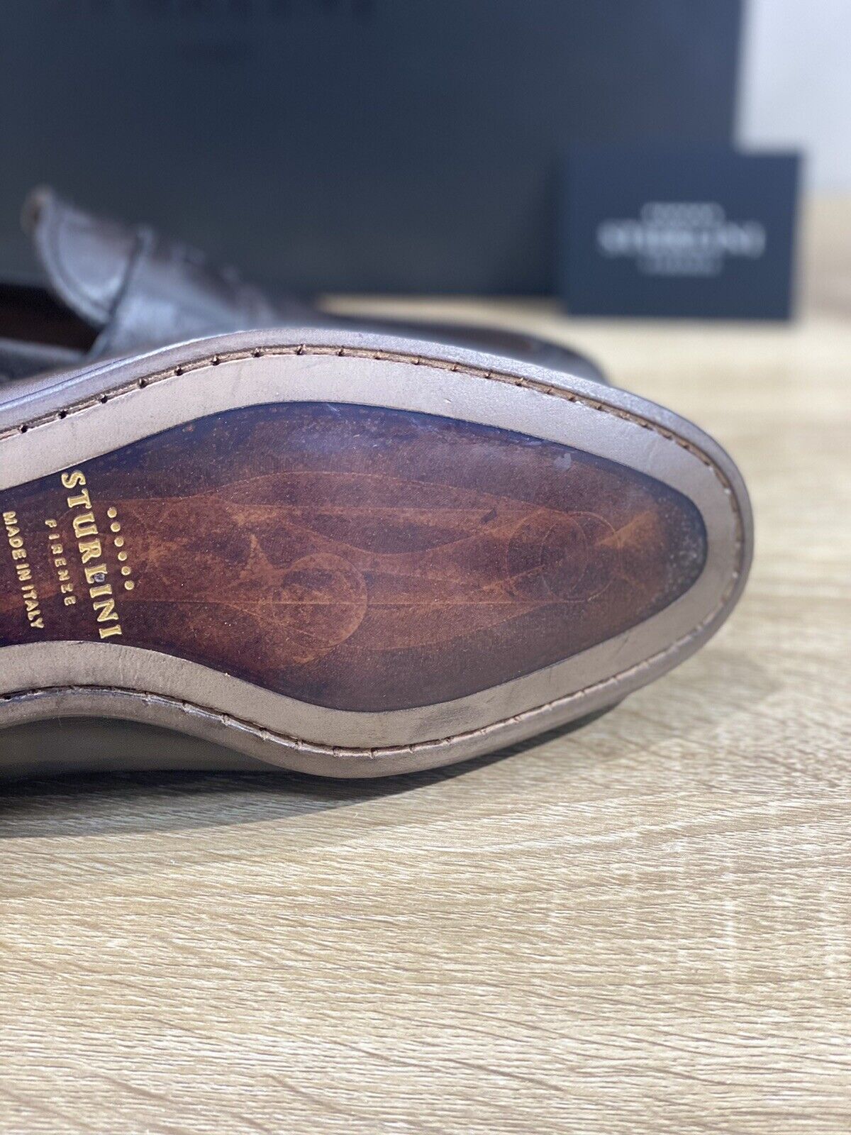 Sturlini Firenze mocassino uomo 15002 in bufalo chocolat luxury handamde 45