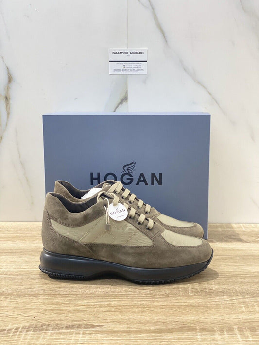 hogan interactive uomo In Suede Miele Luxury Hogan Sneakers Men 43.5