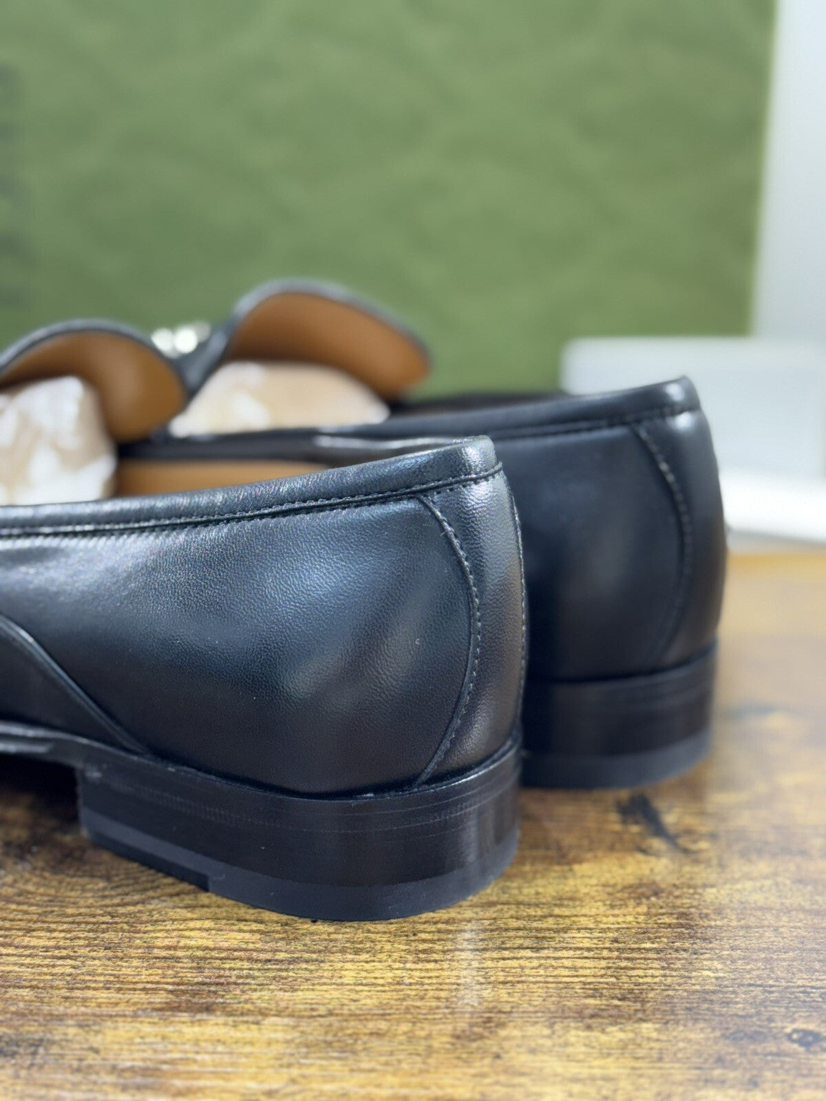 Gucci Mocassino Uomo Pelle Nera Luxury Men Gucci Loafer Icon 40.5