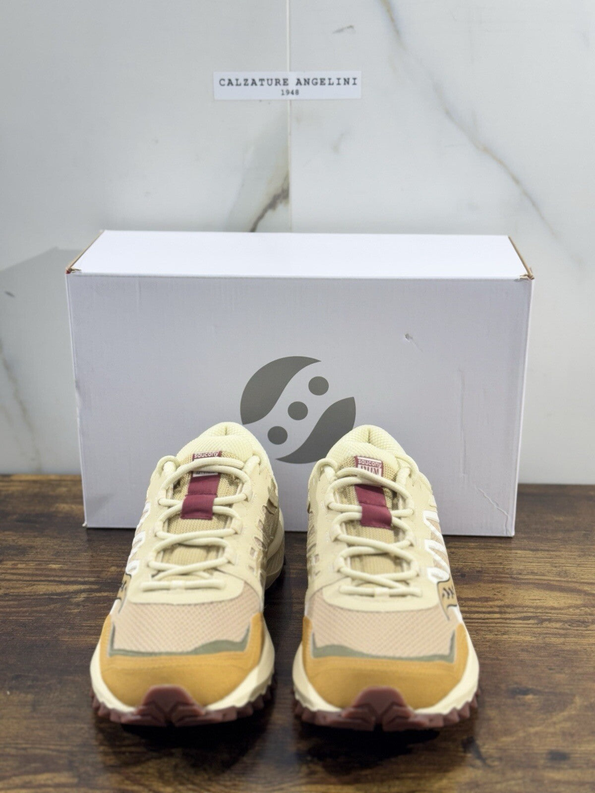 Saucony Grid Peak Sneaker Uomo Tan Green    Casual Saucony Trail Sneaker 40.5