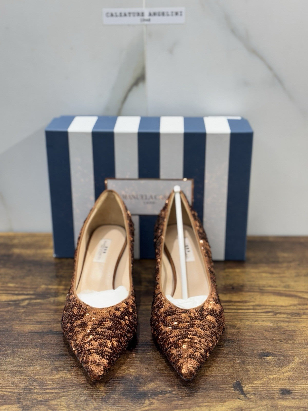 Emanuela Caruso Decollete’ Paulettes Bronzo Luxury Donna Capri 38